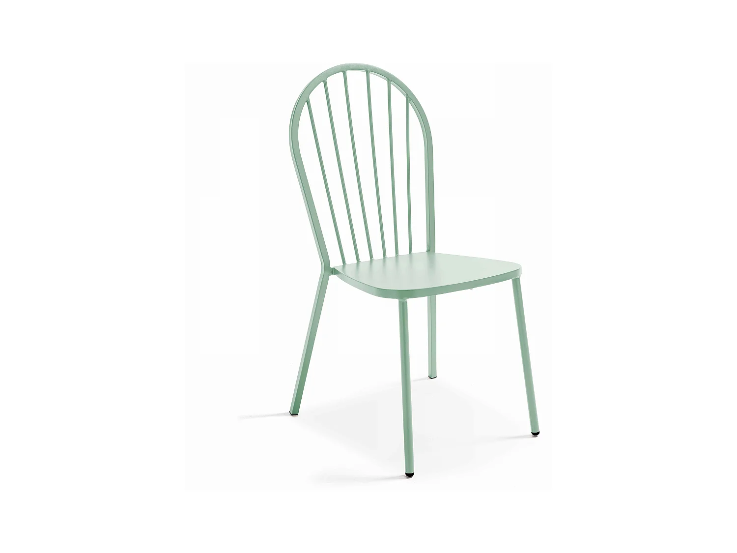 Ensemble table de jardin inclinable et 2 chaises bistrot vert sauge - Palavas