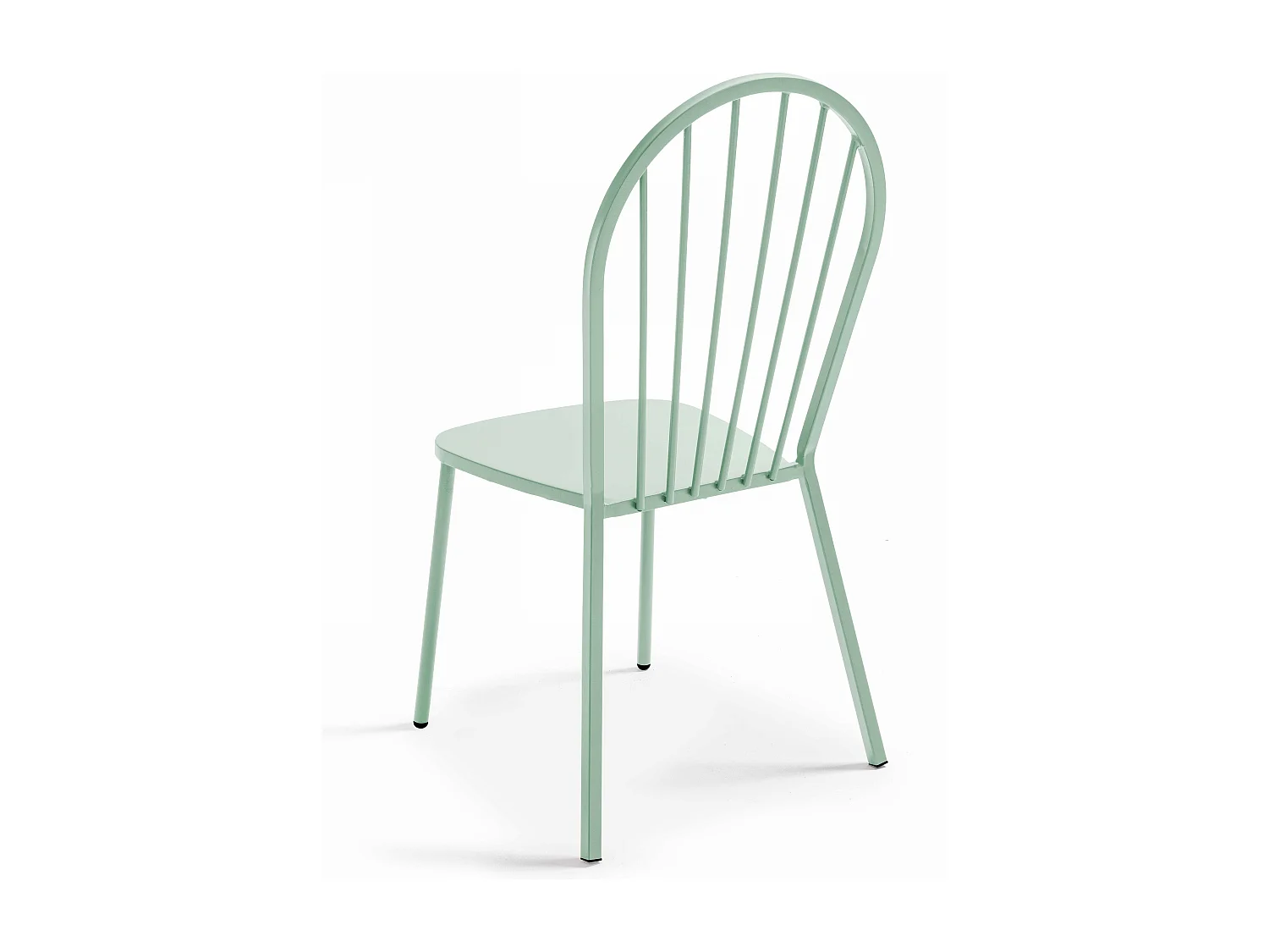 Set van een verstelbare tuintafel en 2 bistrostoelen in saliegroen