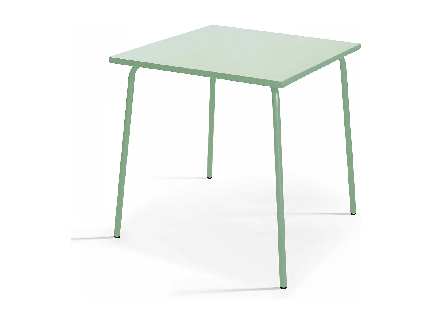 Ensemble table de jardin carrée et 2 chaises bistrot vert sauge - Palavas