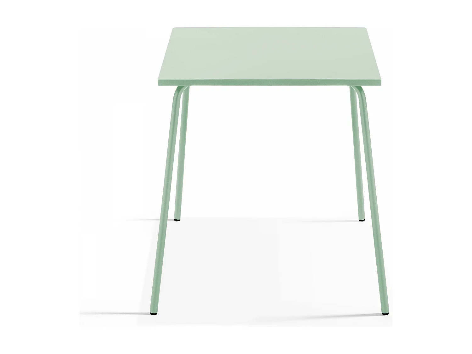 Ensemble table de jardin carrée et 2 chaises bistrot vert sauge - Palavas