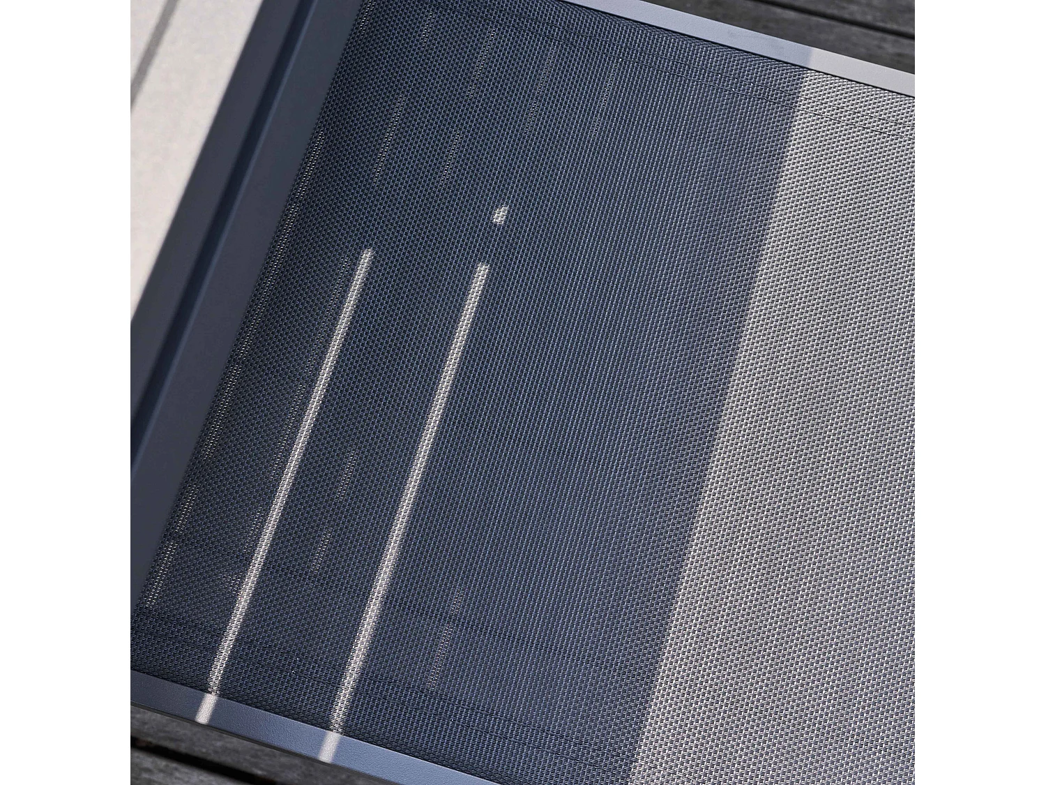 Ensemble table de jardin extensible et 8 assises en aluminium gris