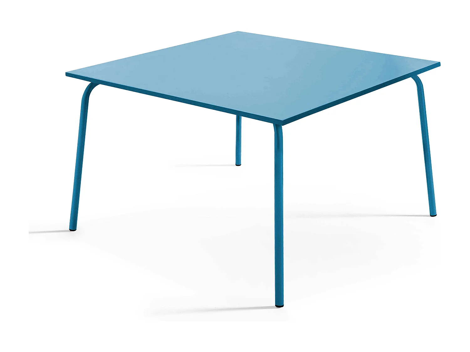 Ensemble table de jardin et 8 chaises en métal bleu pacific - Palavas