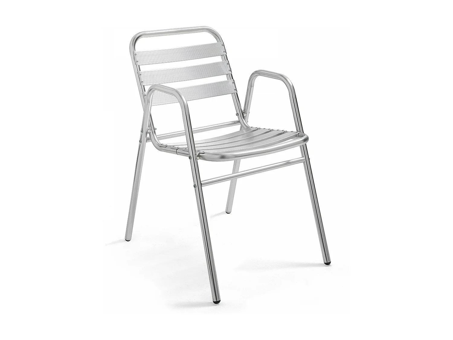 Table de jardin carrée en aluminium et 2 fauteuils
