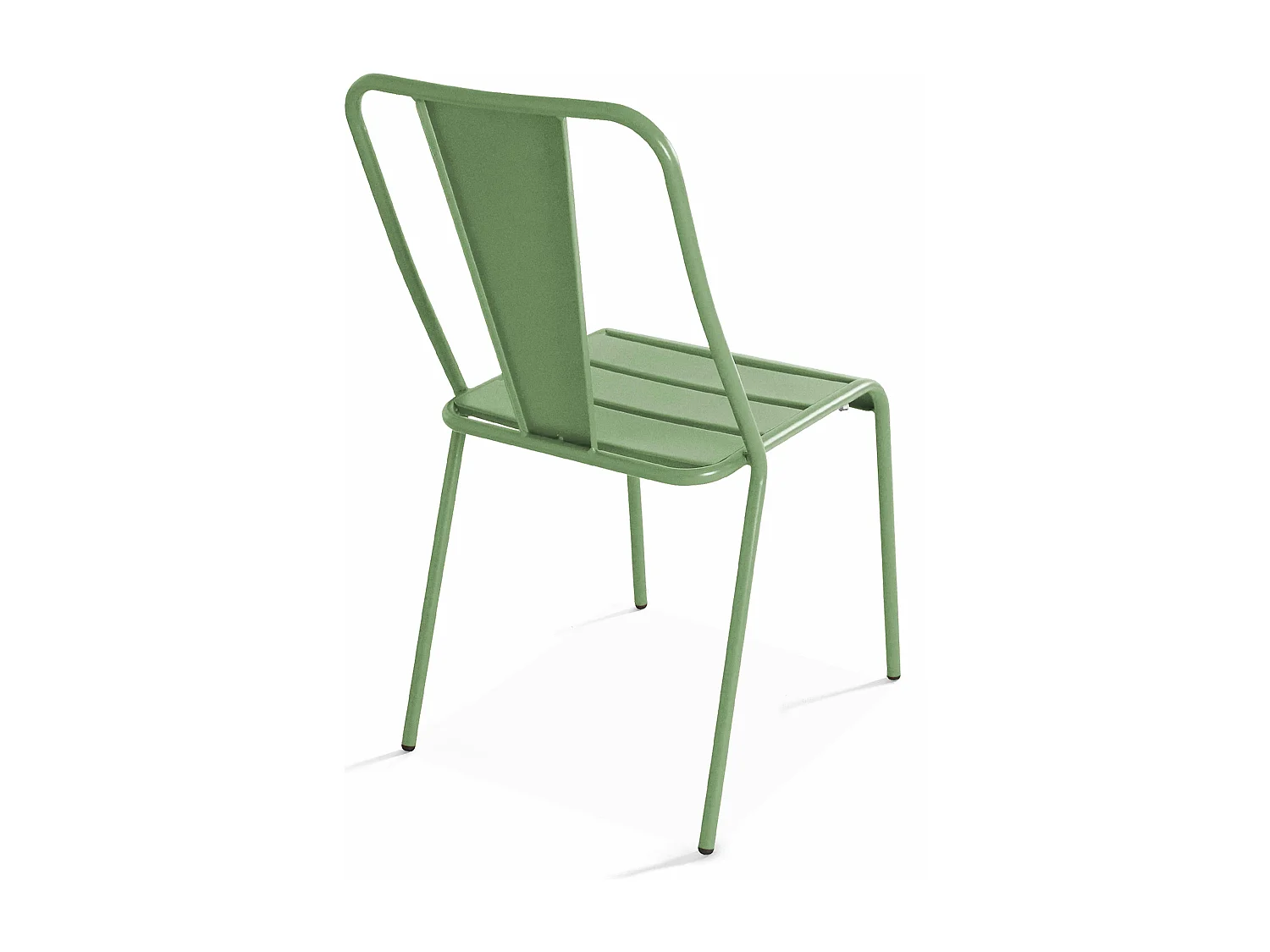 Ensemble table de jardin carrée et 2 chaises bistrot vert cactus - Palavas