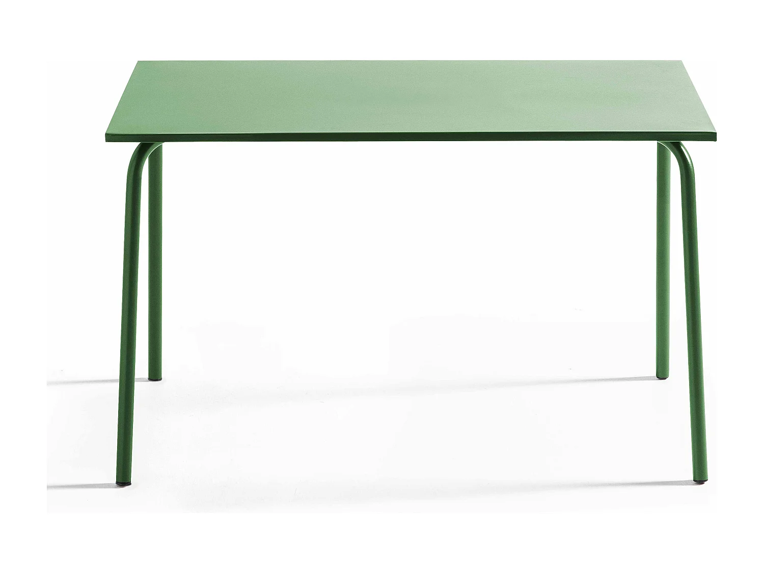 Ensemble table de jardin en métal et 4 chaises vert cactus - Palavas