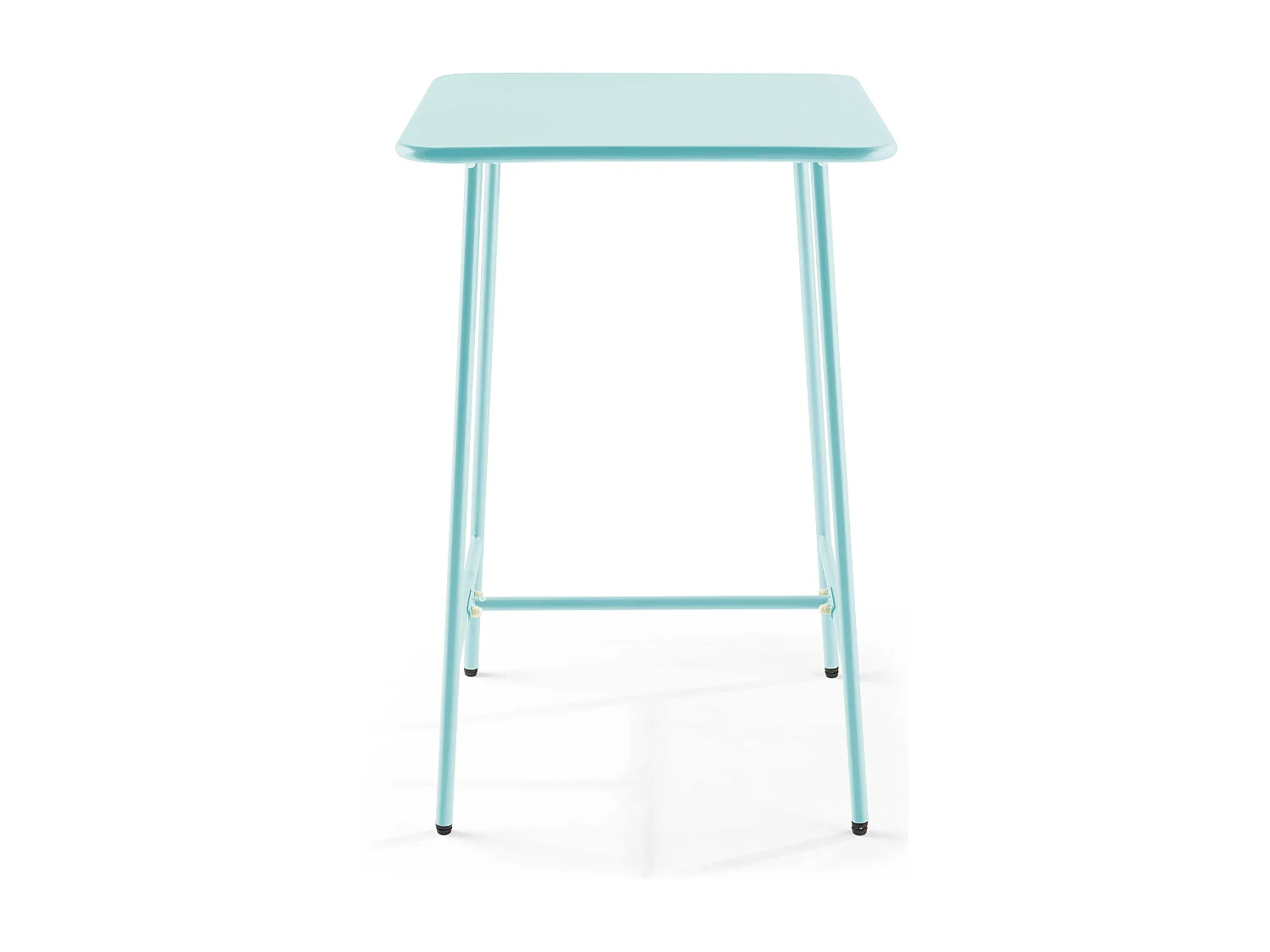 Set bartafel en 4 hoge stoelen in turquoise