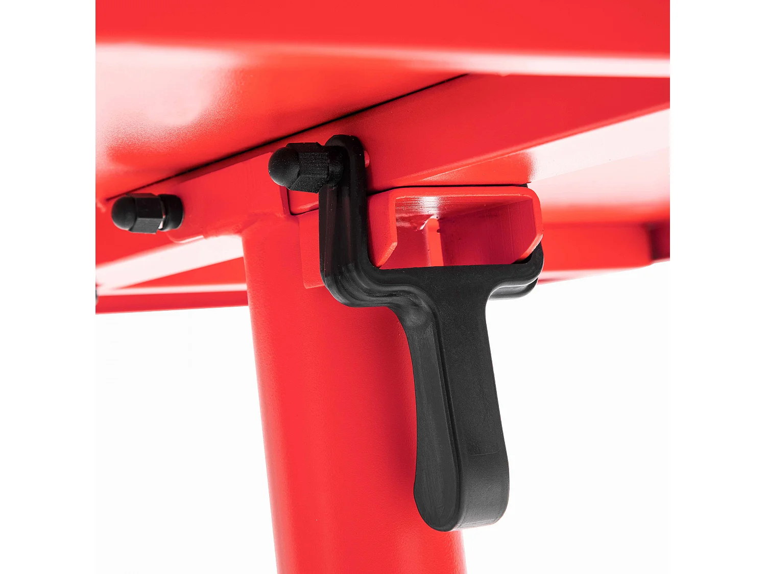 Conjunto mesa de jardín cuadrada y 2 sillas de metal rojo