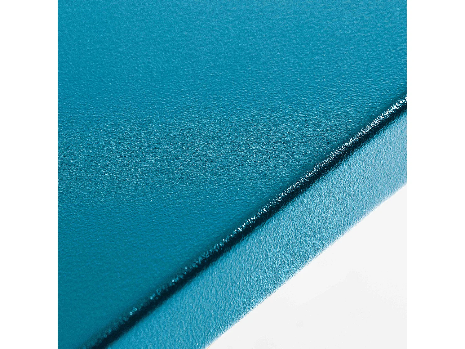 Set hoge tafel en 4 barkrukken in blauw pacific metaal