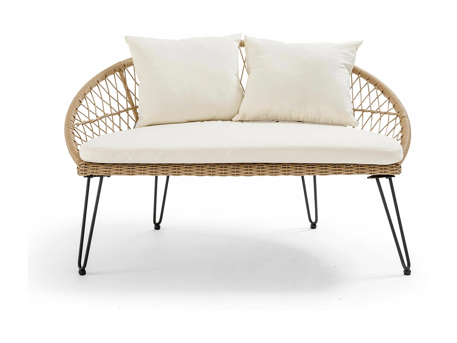 Canapé de jardin en résine tressée