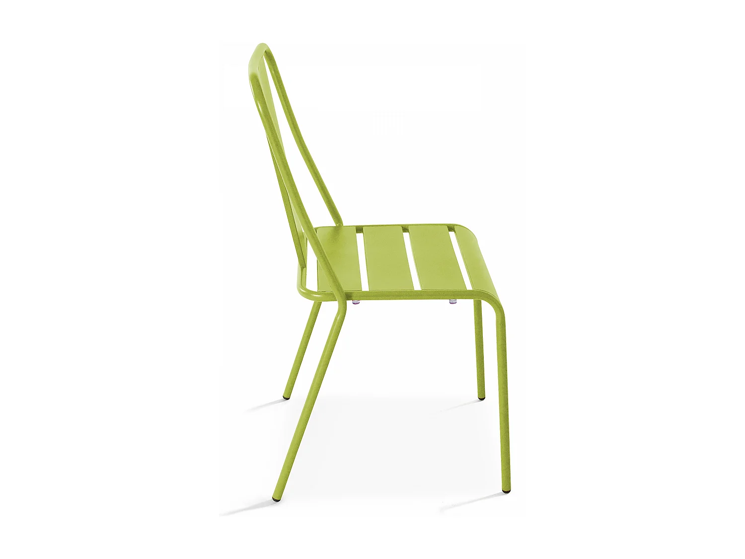 Ensemble table de jardin carrée et 2 chaises bistrot vert - Palavas