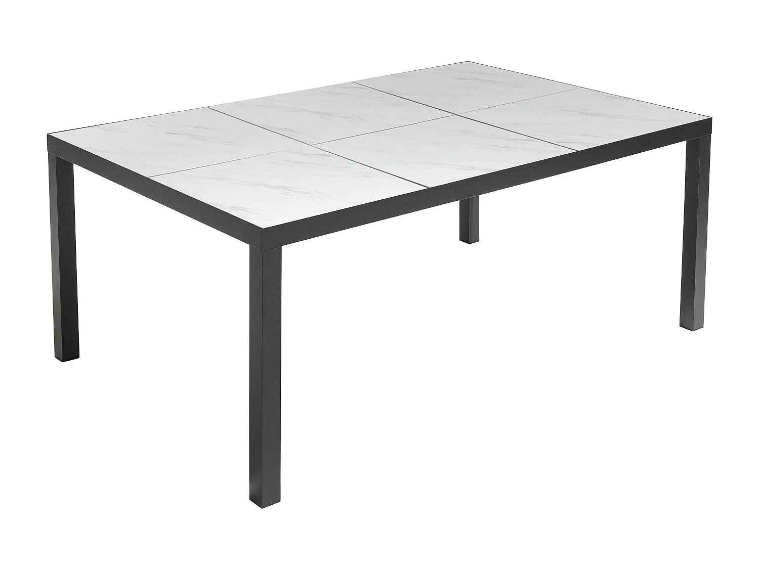 Ensemble table de jardin en céramique effet marbre avec 10 chaises  - Tivoli