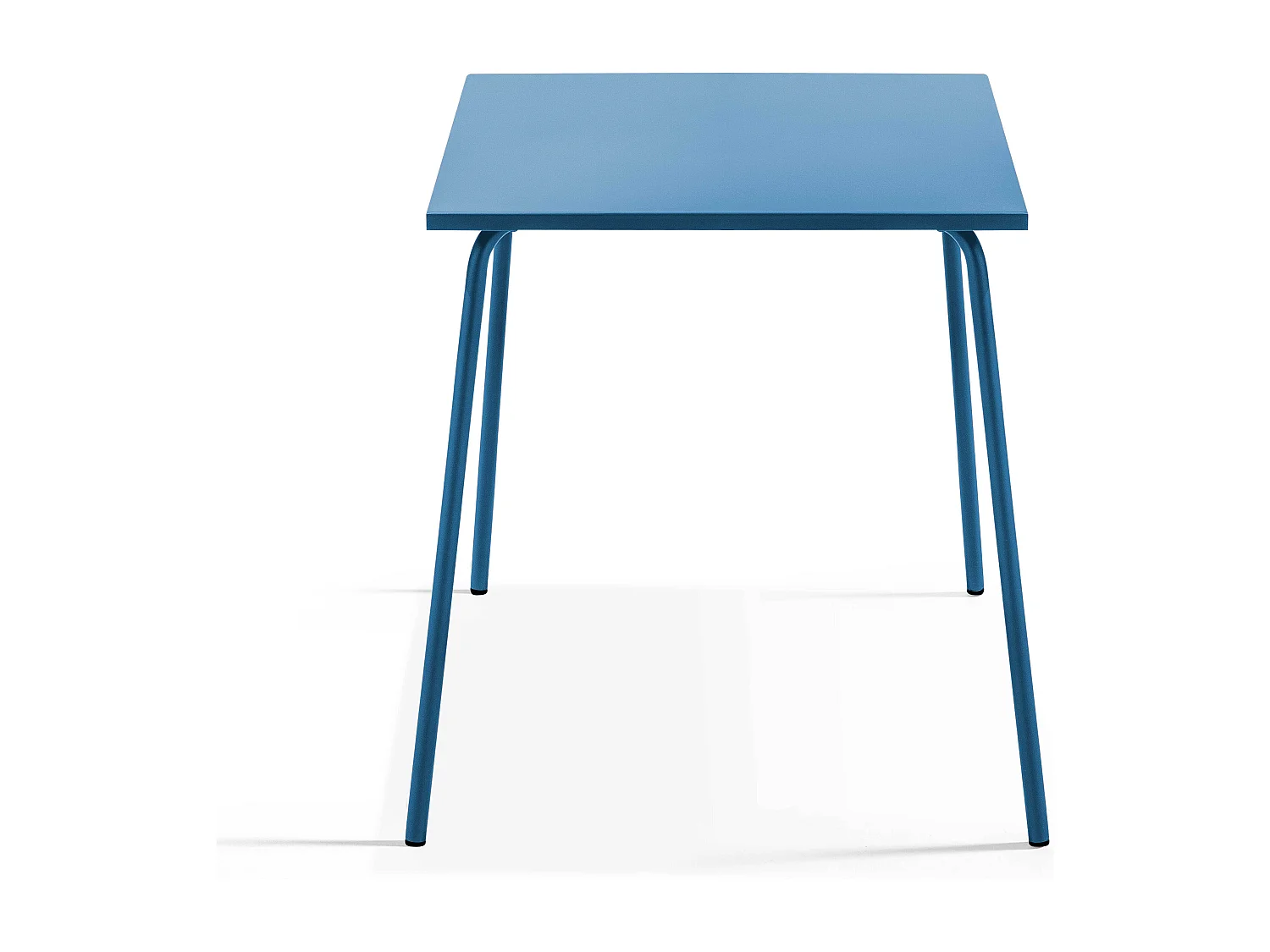Ensemble table de terrasse et 4 chaises en métal bleu pacific - Palavas