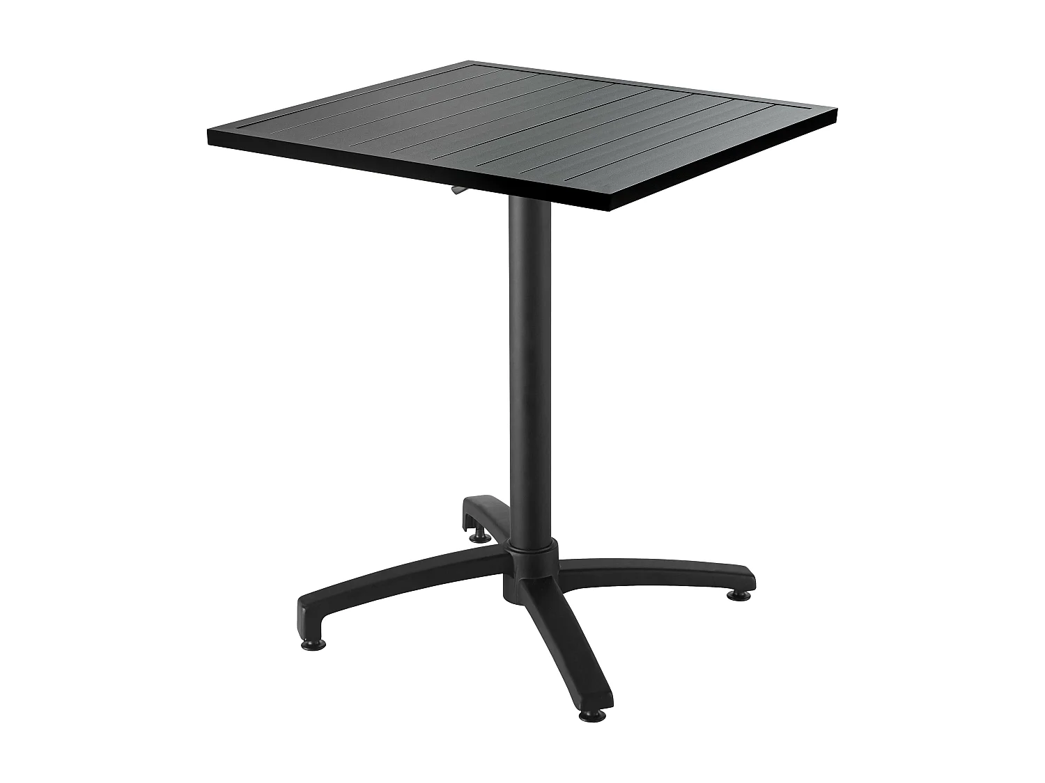 Ensemble table de jardin bistrot et 4 chaises en aluminium gris