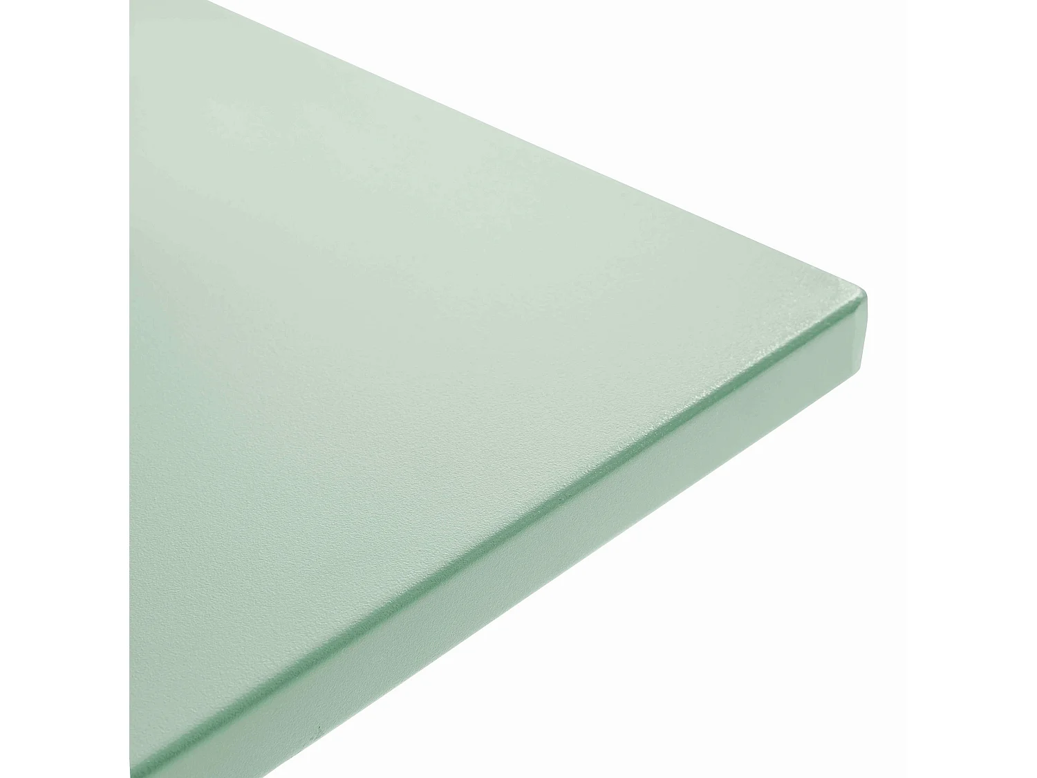 Ensemble table de jardin carrée et 2 fauteuils métal vert sauge - Palavas