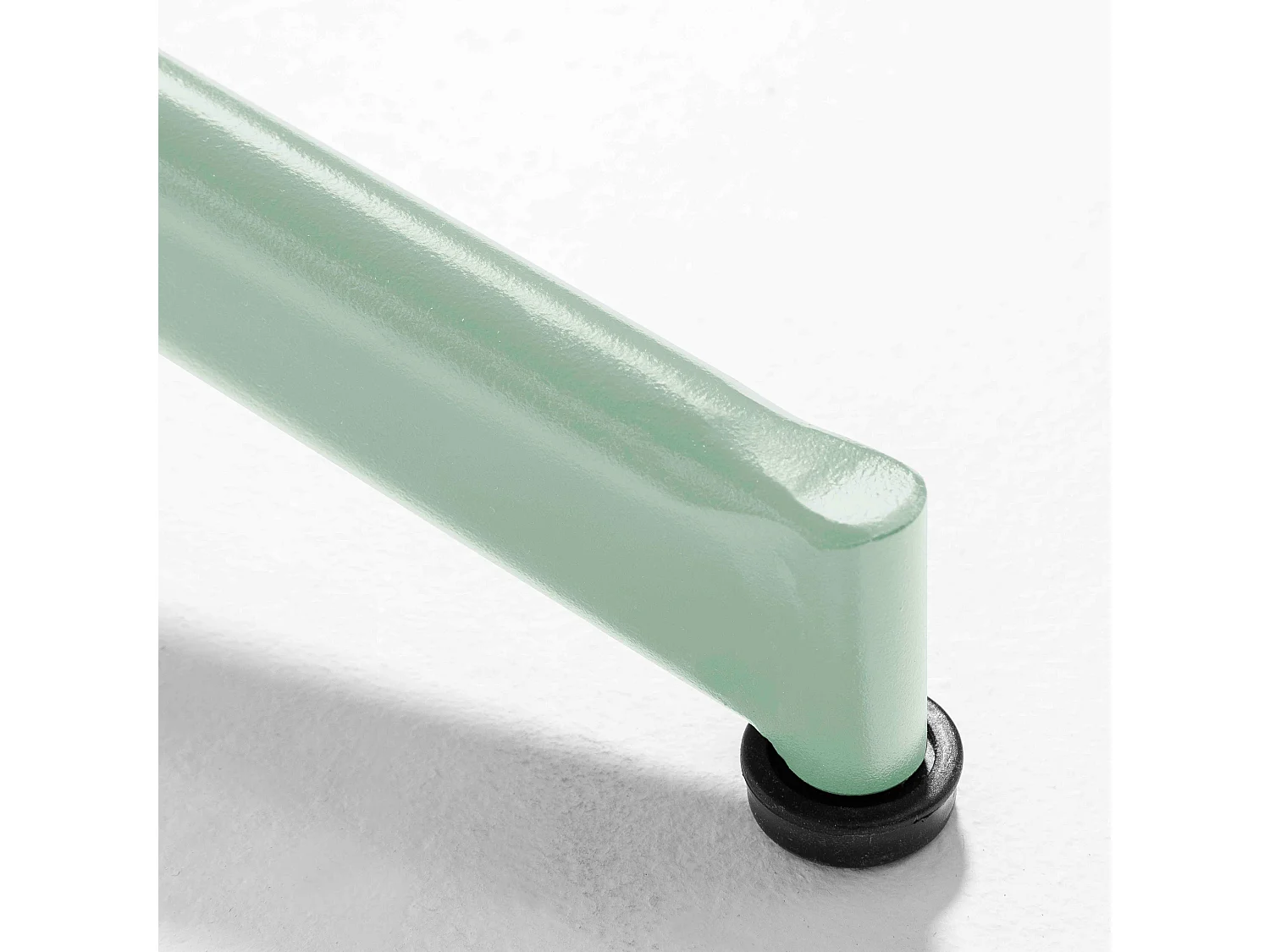 Ensemble table de jardin carrée et 2 fauteuils métal vert sauge - Palavas