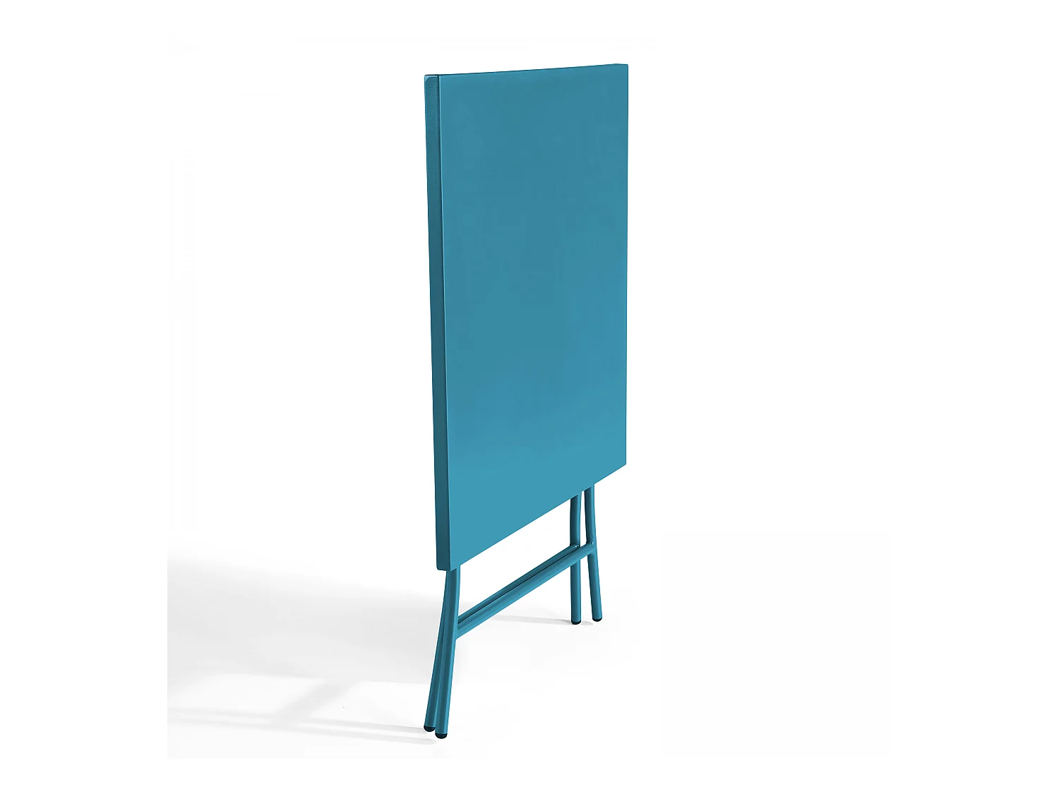 Ensemble table de jardin pliante et 2 chaises acier bleu pacific - Palavas
