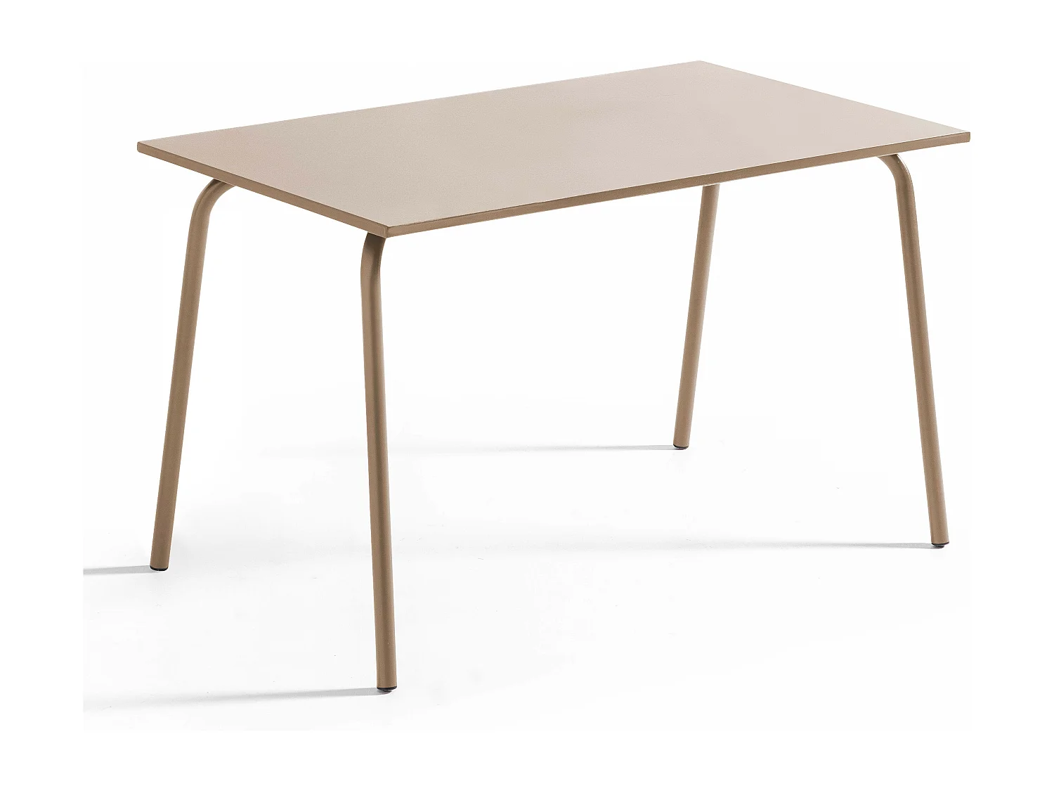 Ensemble table de jardin en métal et 4 chaises taupe - Palavas