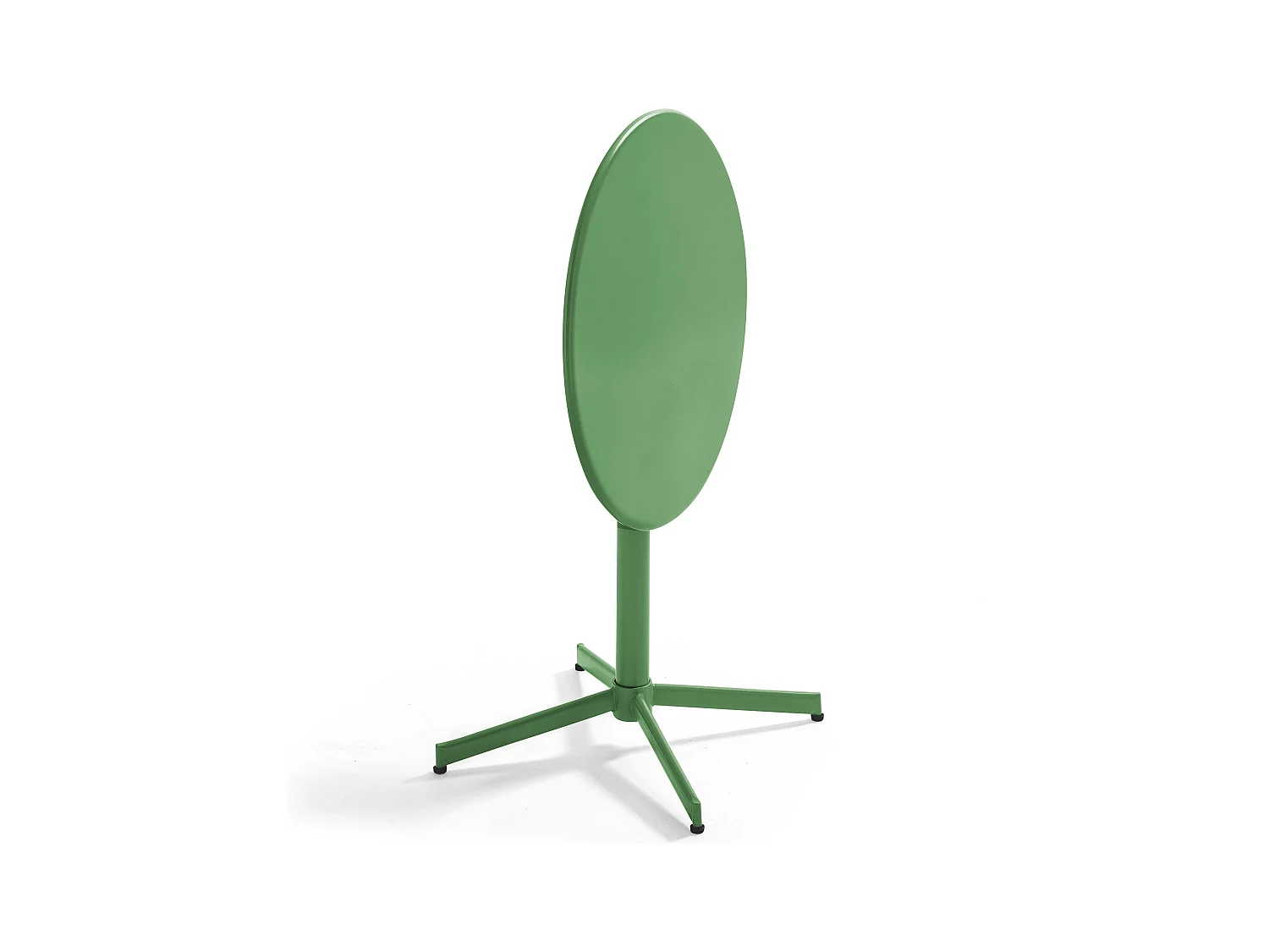 Ensemble table de jardin ronde et 4 chaises vert cactus - Palavas