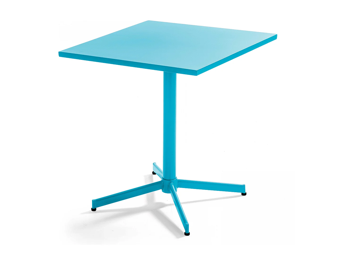 Ensemble table de jardin bistrot et 2 fauteuils métal bleu - Palavas