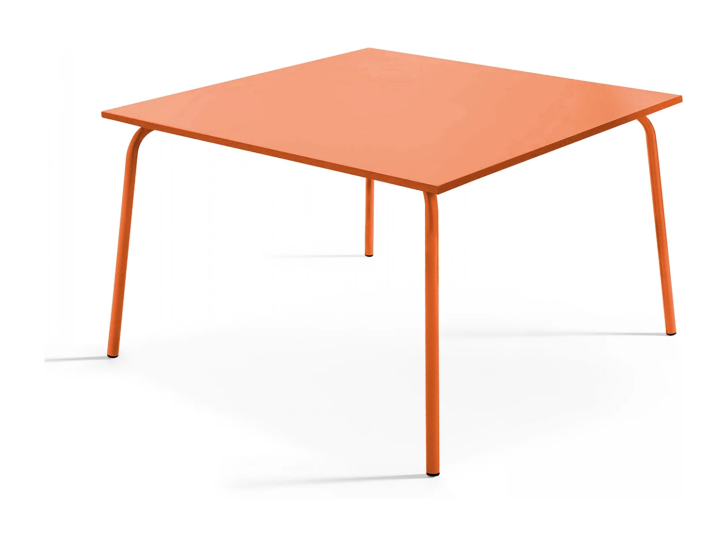 Ensemble table de jardin et 8 chaises en métal orange - Palavas