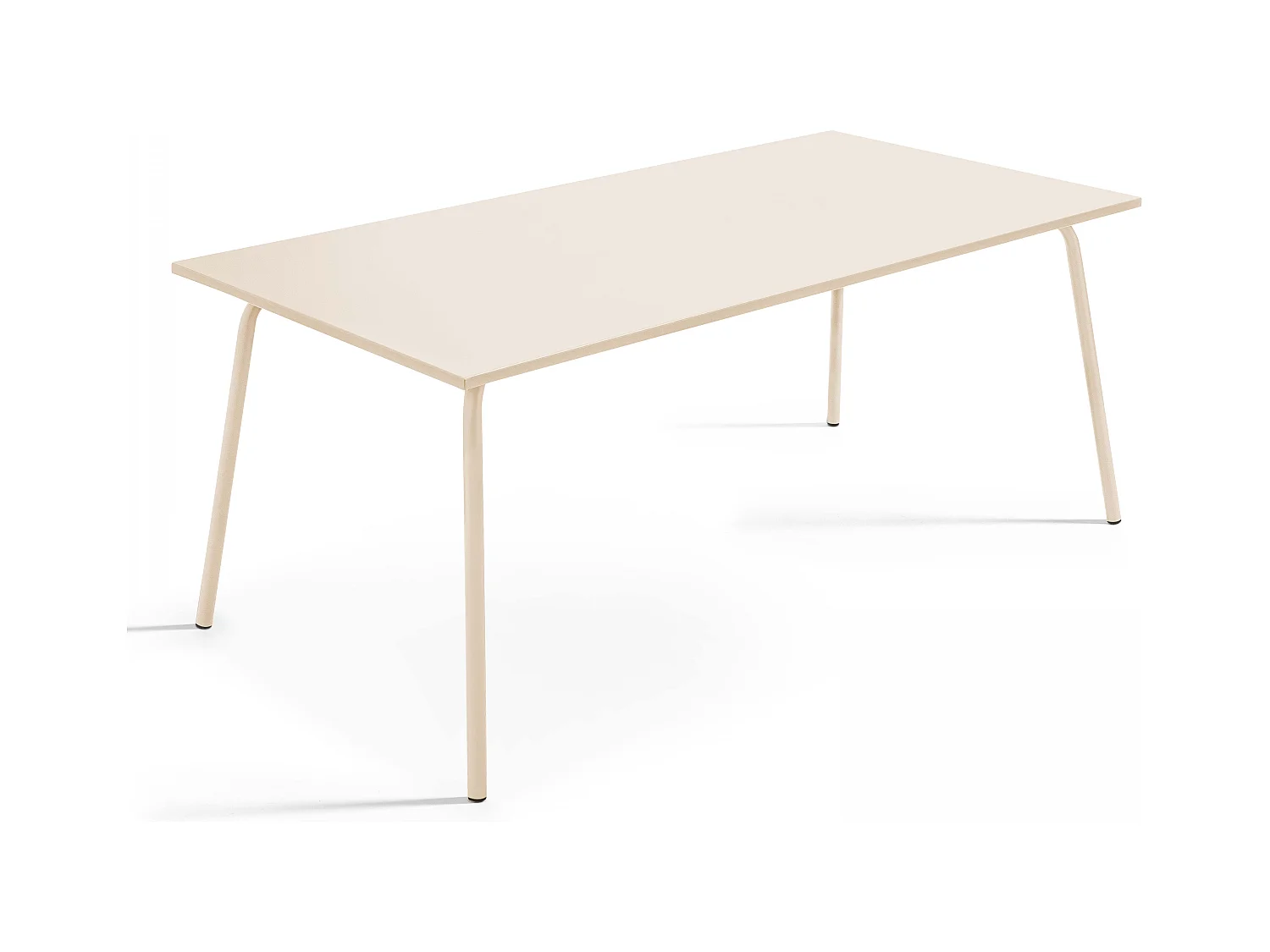 Ensemble table de jardin et 8 chaises bistrot en acier ivoire - Palavas