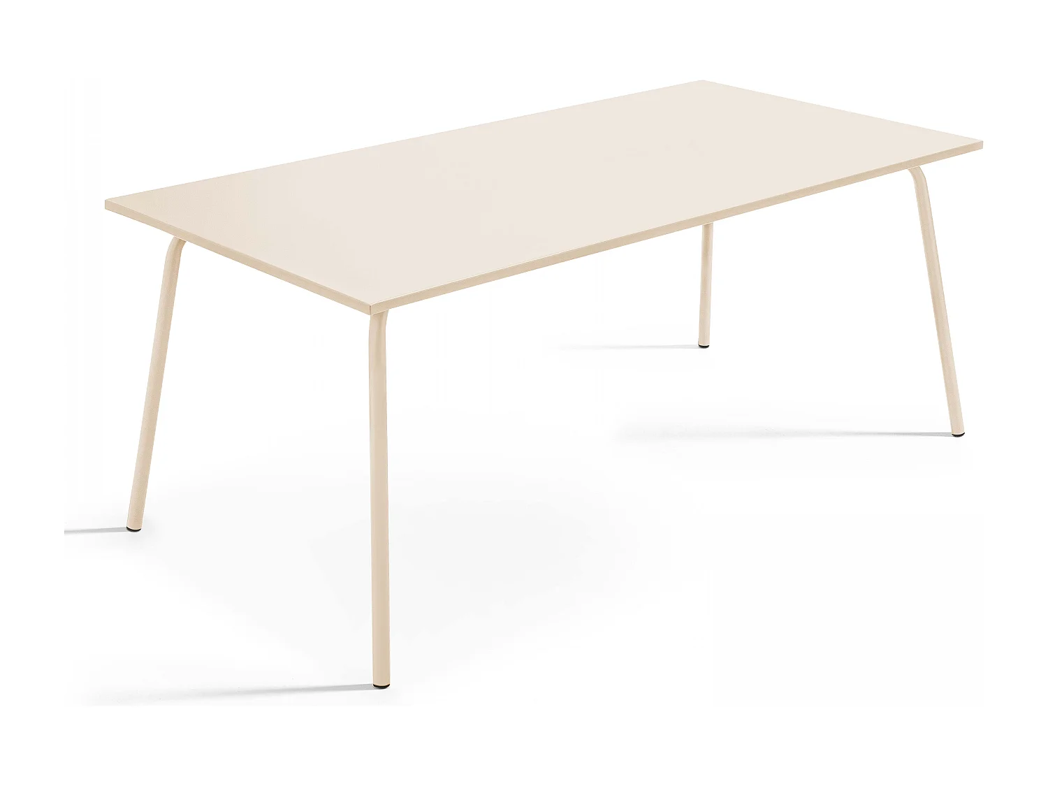 Ensemble table de jardin et 8 chaises bistrot en acier ivoire - Palavas