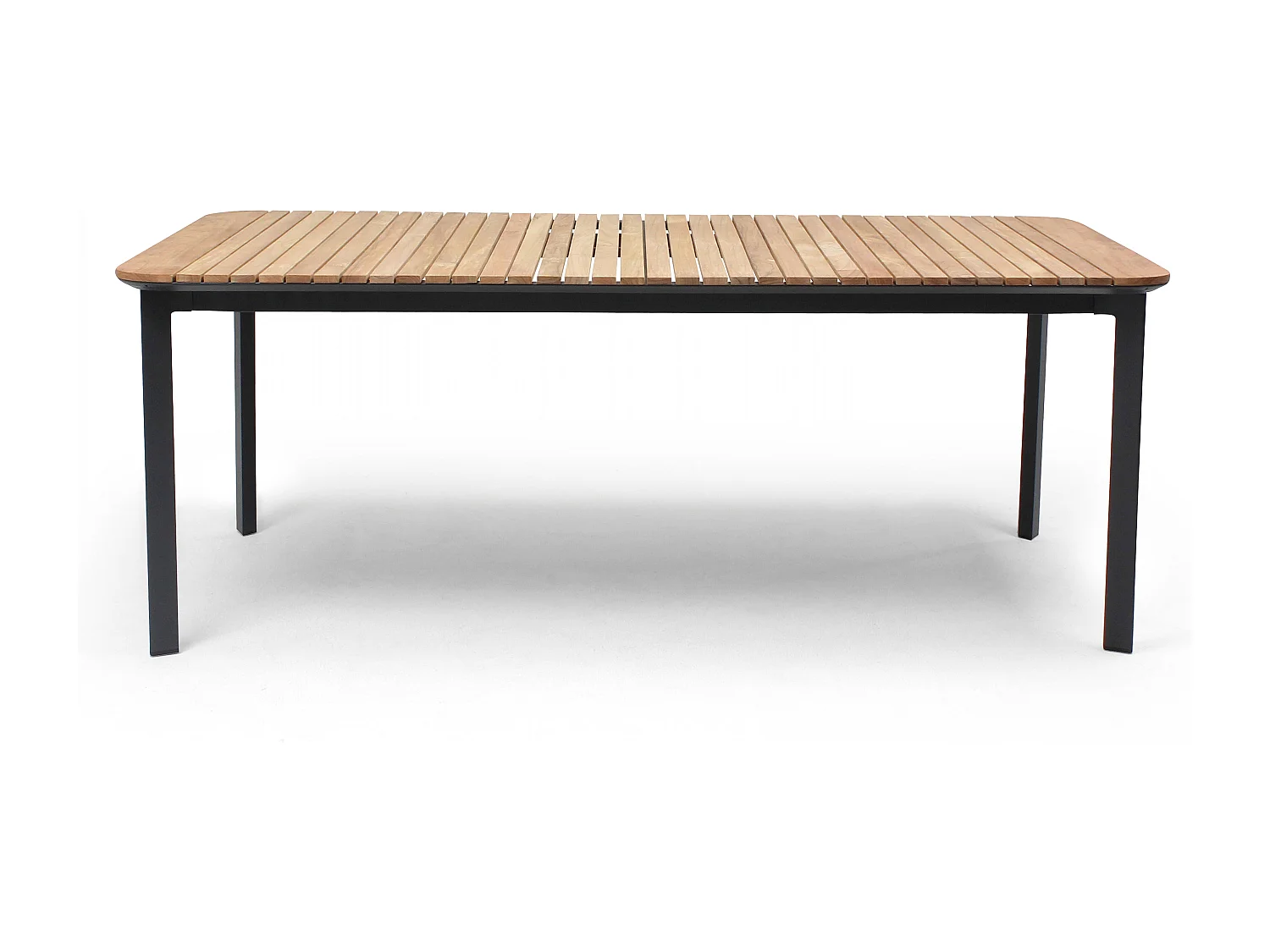 Table de terrasse en aluminium/teck et 8 chaises