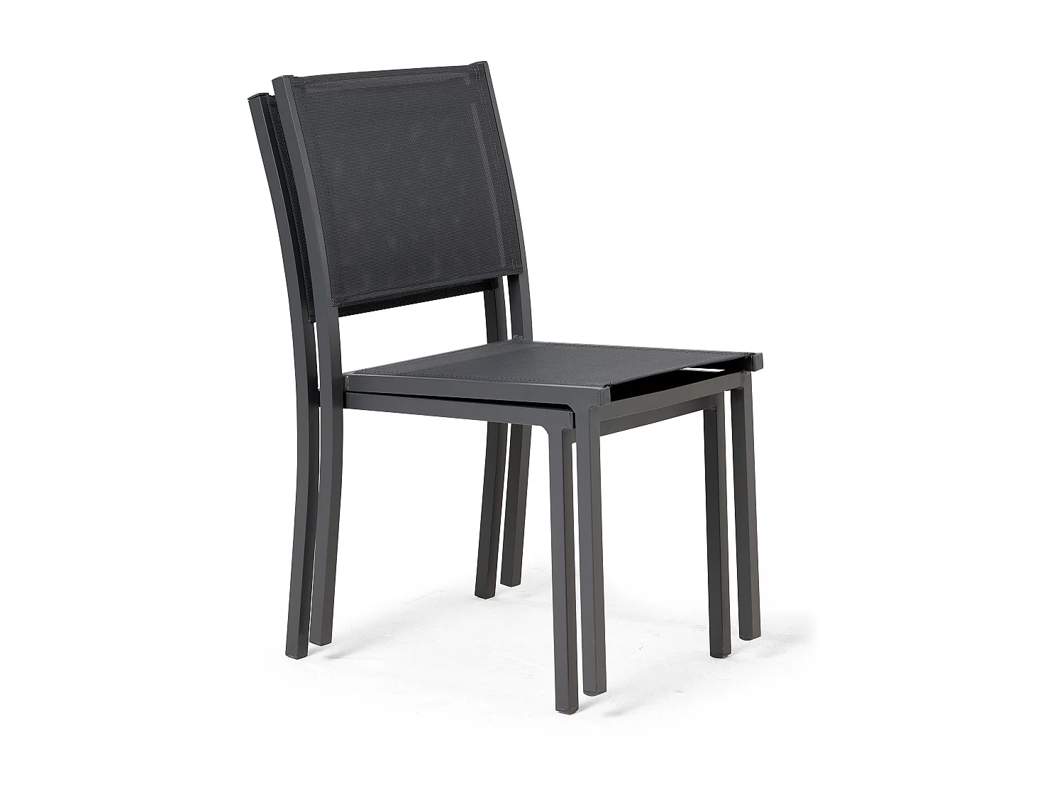 Mesa extensible de aluminio y cerámica con 10 sillas grises