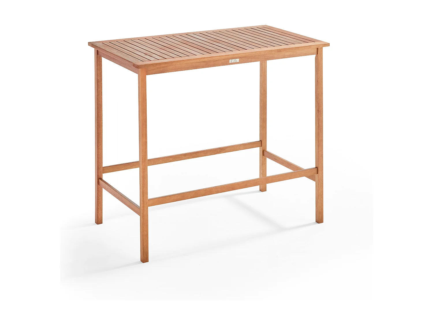 Table de terrasse haute en bois et 4 tabourets