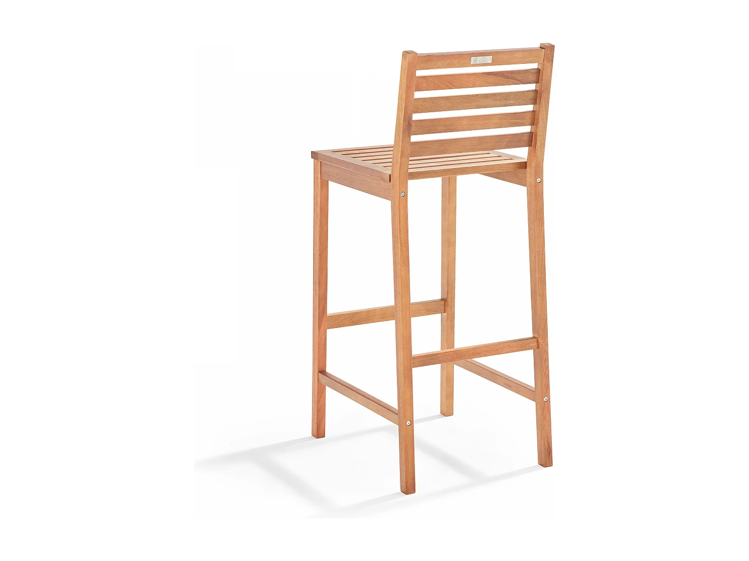 Table de terrasse haute en bois et 4 tabourets