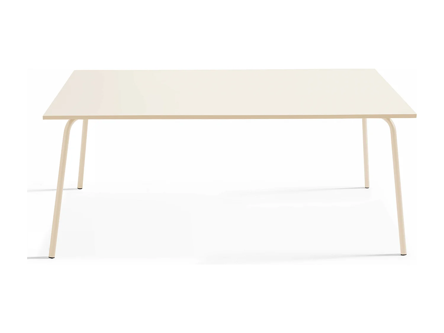 Ensemble table de jardin et 6 chaises en métal ivoire - Palavas