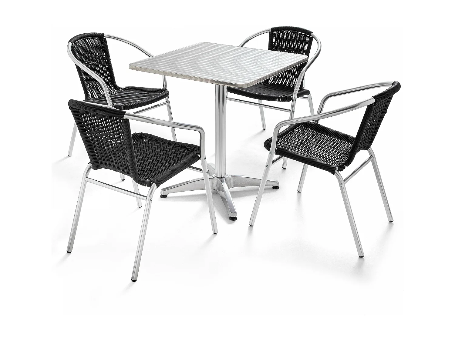 Salon de jardin en aluminium 4 places