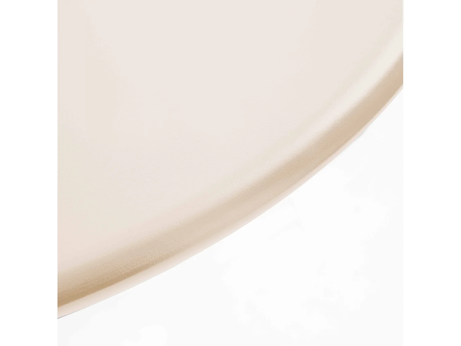 Ensemble table de jardin ronde et 6 fauteuils acier ivoire - Palavas