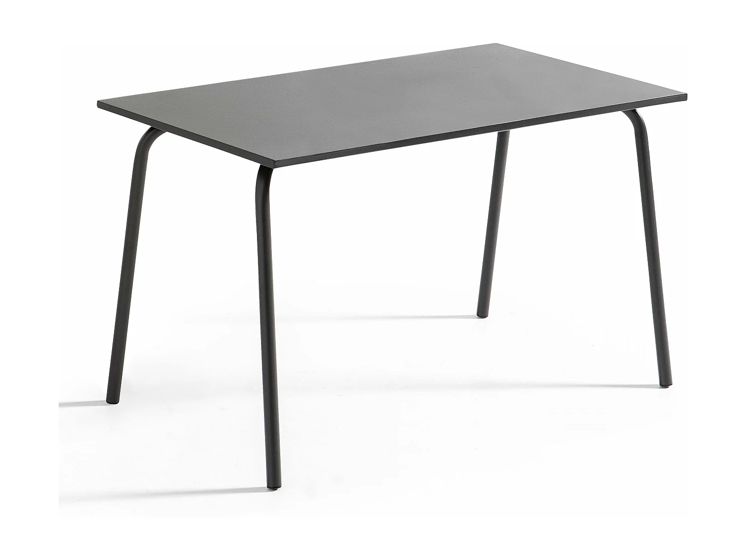 Tuinset met tafel en 4 fauteuils van antraciet metaal