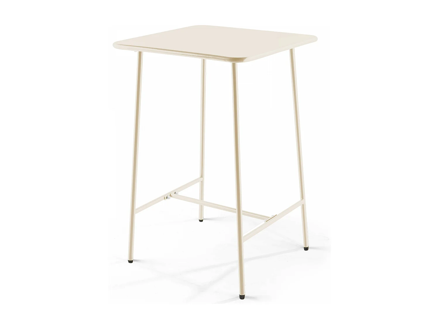 Set bartafel en 2 hoge stoelen in ivoor