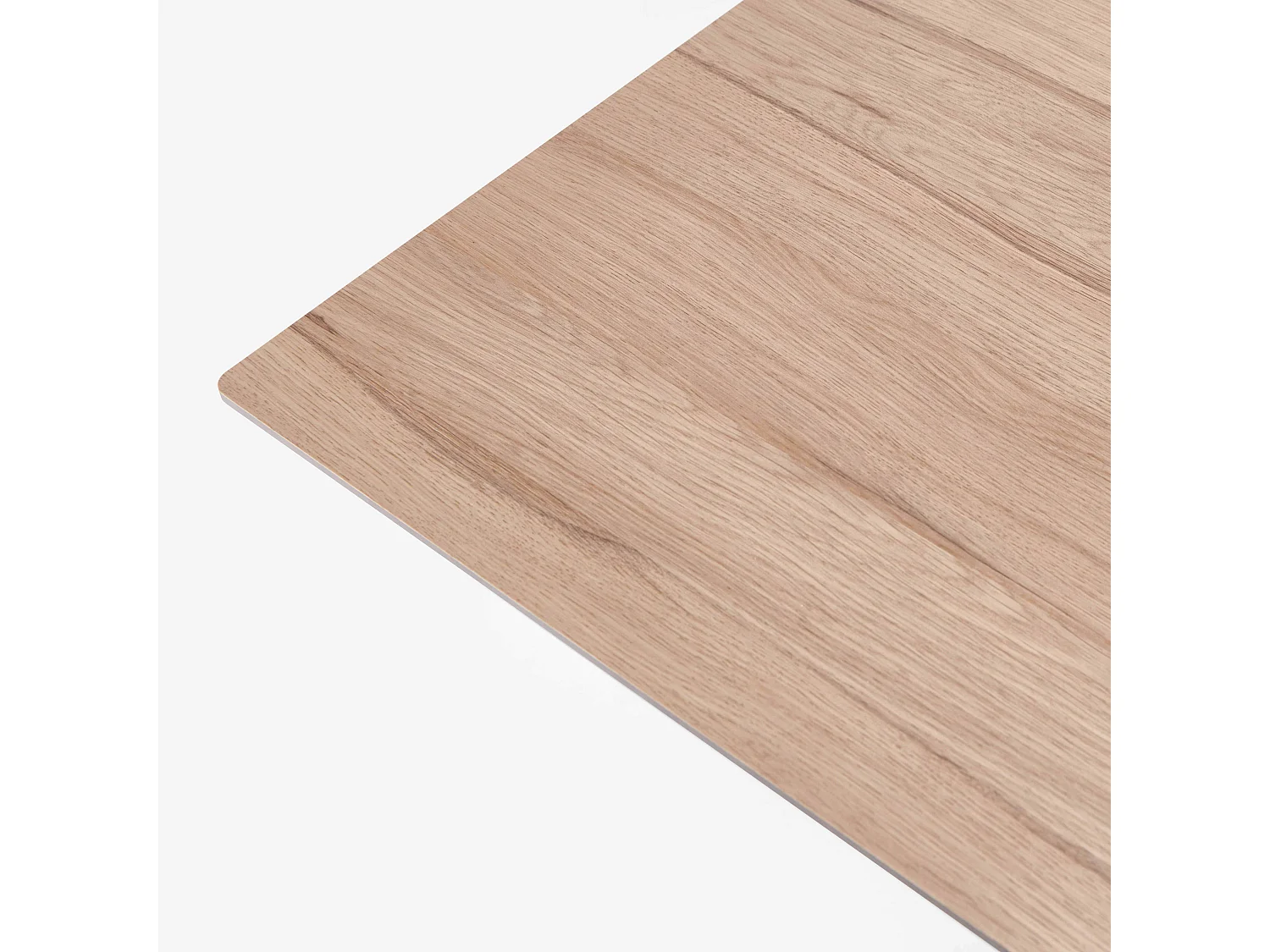 Ensemble table haute stratifié chêne clair et 2 chaises hautes gris