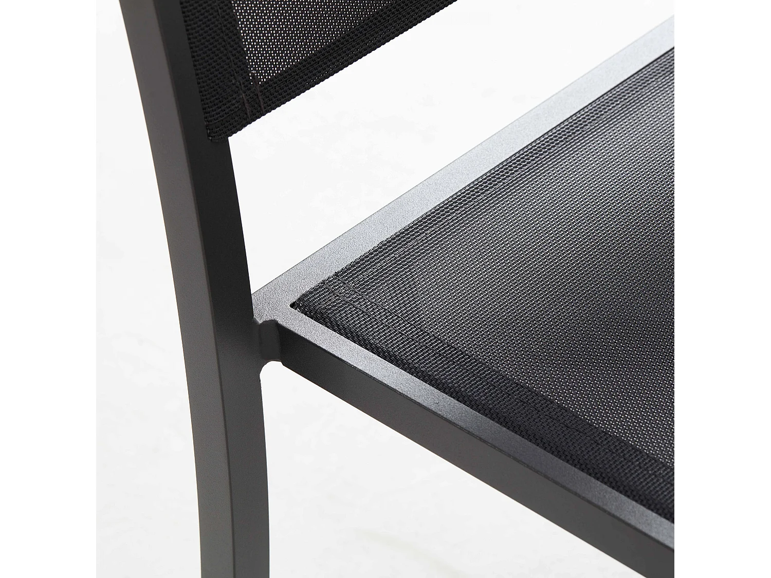 Table de terrasse aluminium et pierre, 6 chaises et 2 fauteuils gris