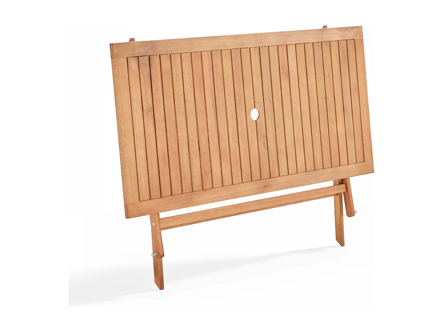 Table de terrasse et 4 chaises pliantes en bois