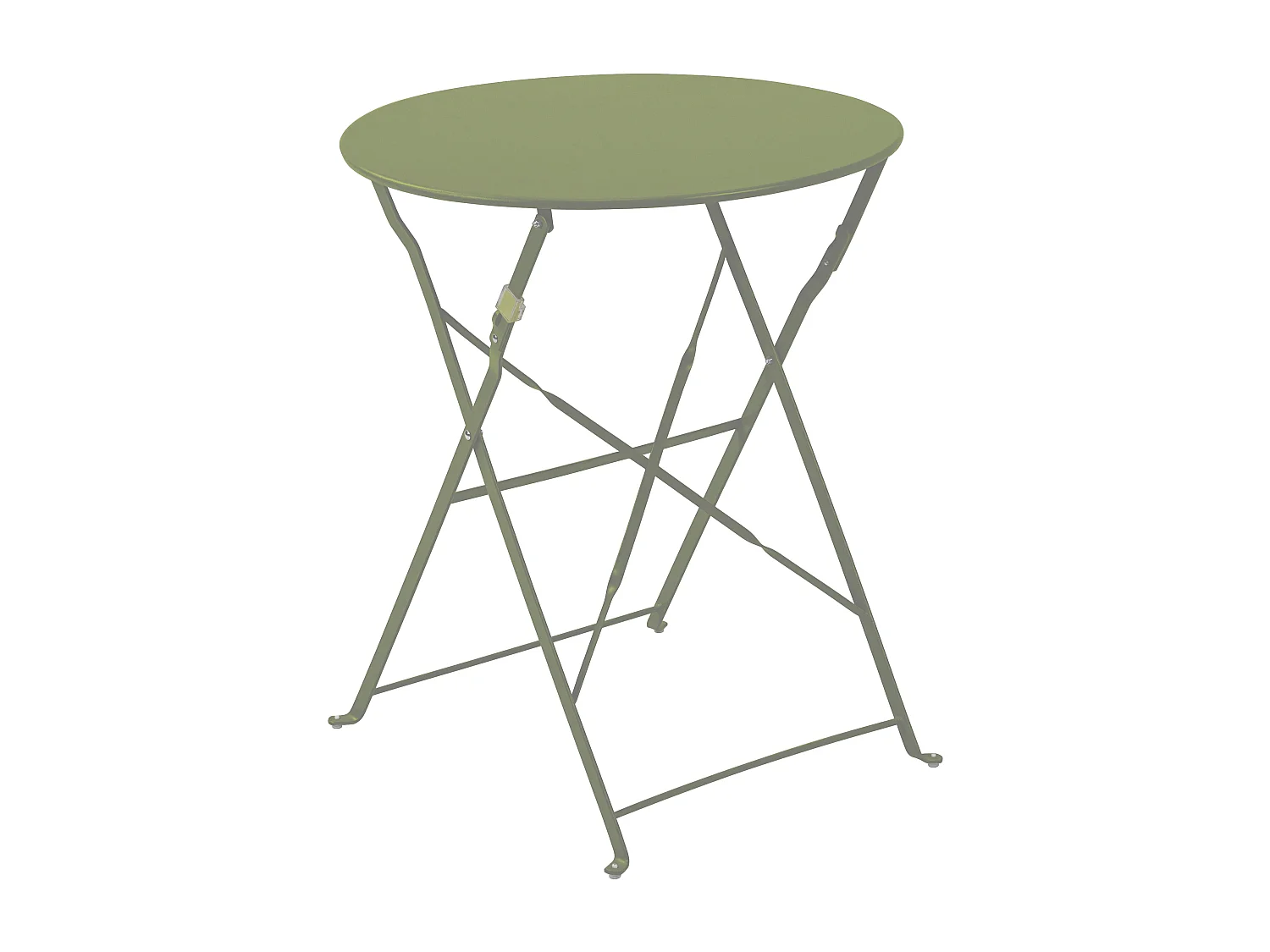 Table de terrasse ronde pliante et 2 chaises pliantes vert tilleul