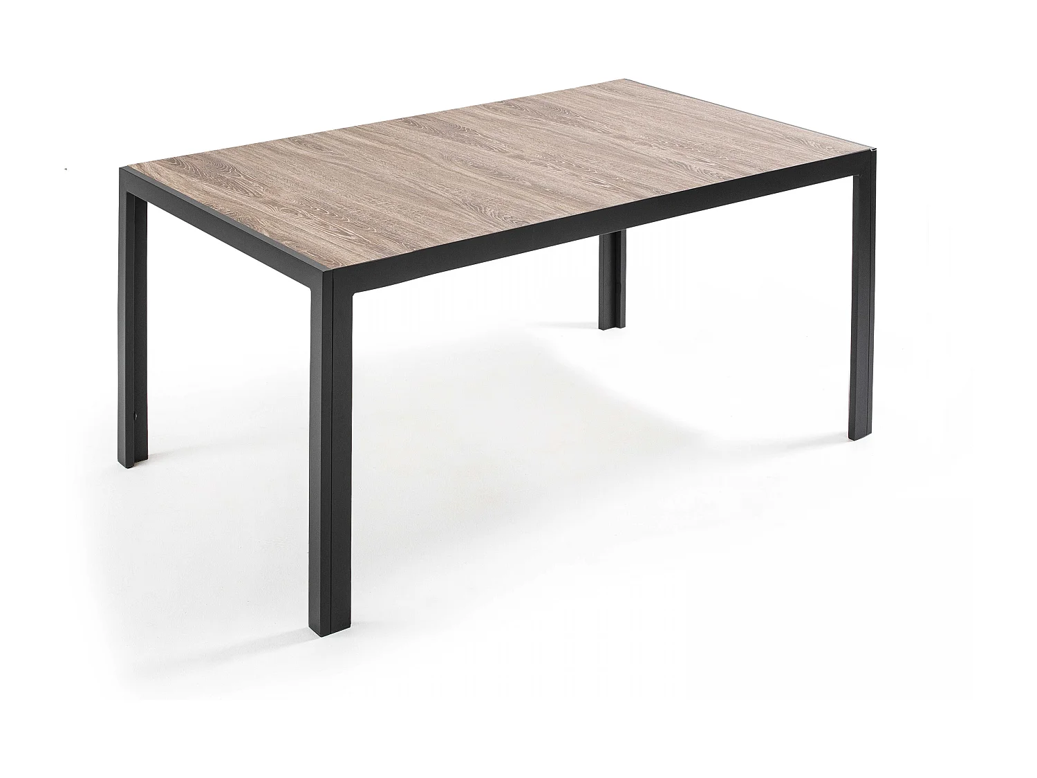 Ensemble table de jardin et 6 chaises en aluminium et céramique bois - Tivoli