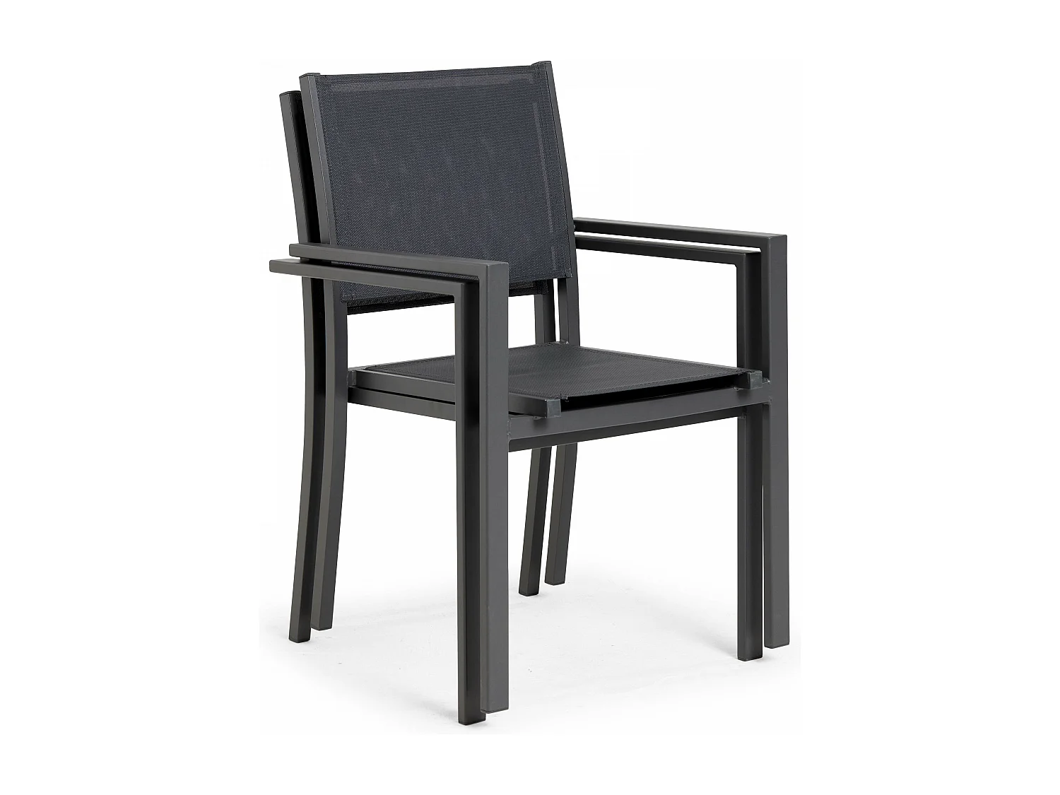 Ensemble table de jardin et 6 chaises en aluminium et céramique bois - Tivoli