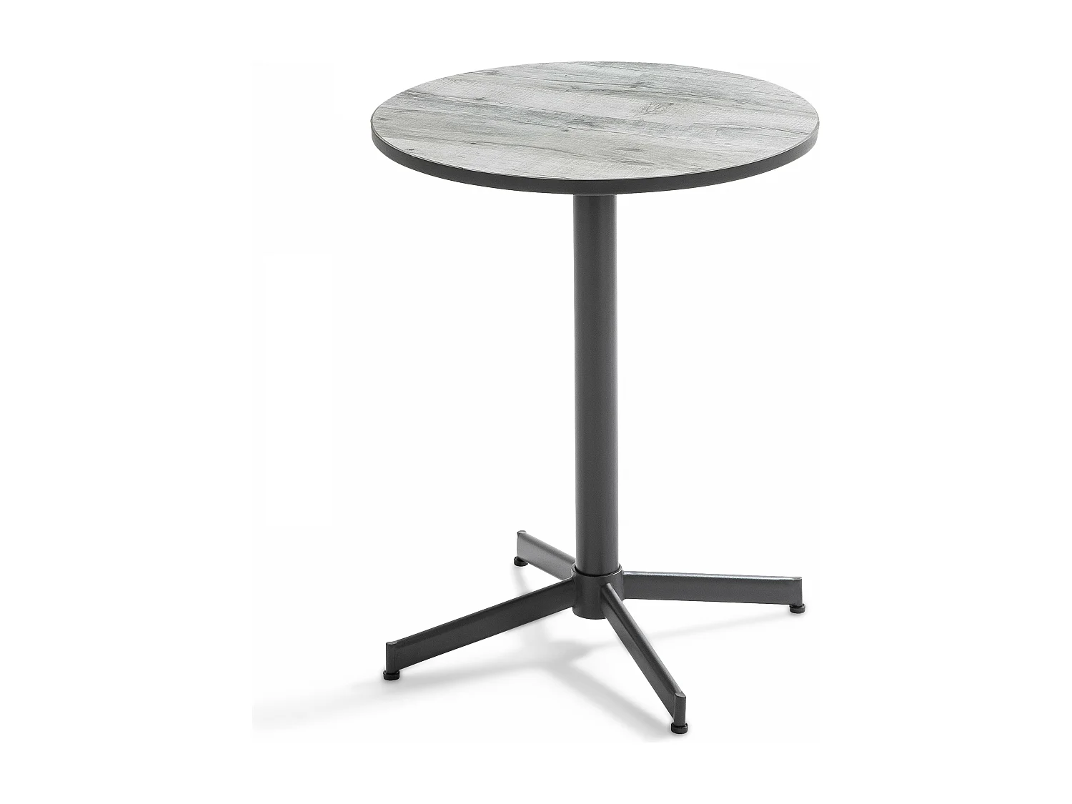 Ensemble de terrasse table ronde et 4 chaises gris - Tivoli