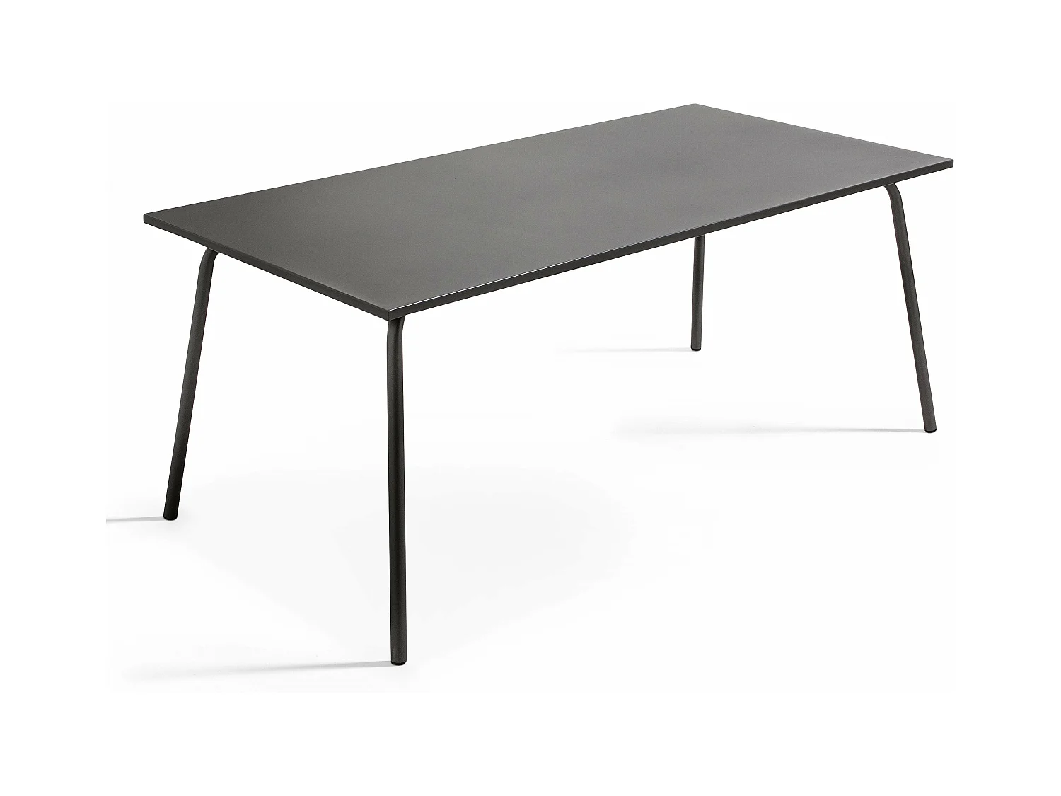 Tuinset met tafel en 8 bistrostoelen in grijs staal