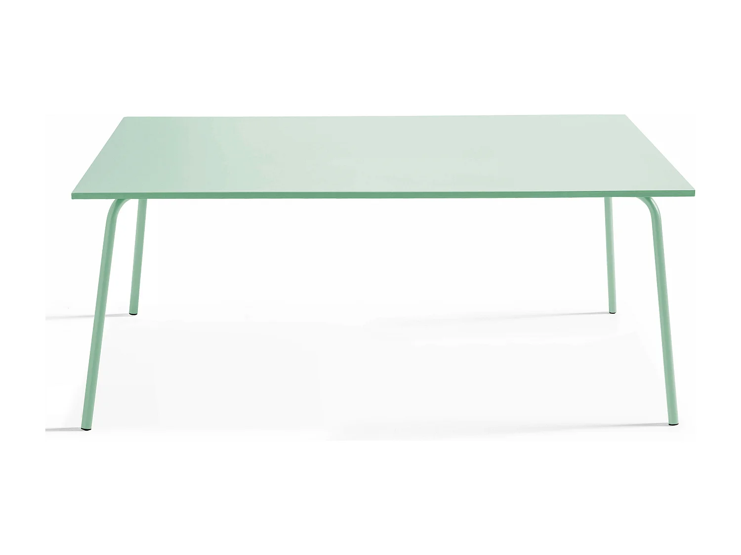 Ensemble table de jardin et 8 chaises bistrot en acier vert sauge - Palavas