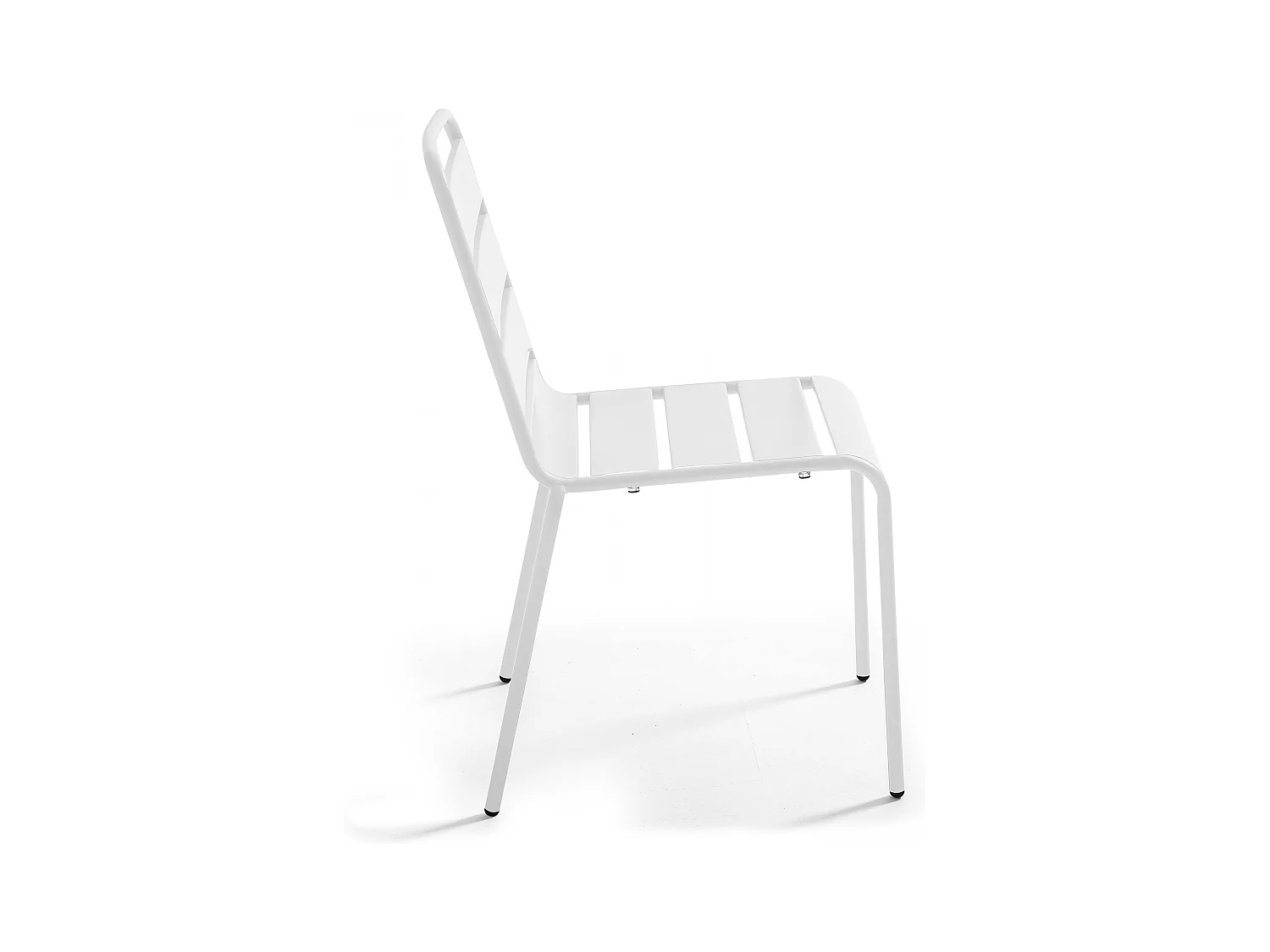 Ensemble table de jardin et 8 chaises en métal blanc - Palavas