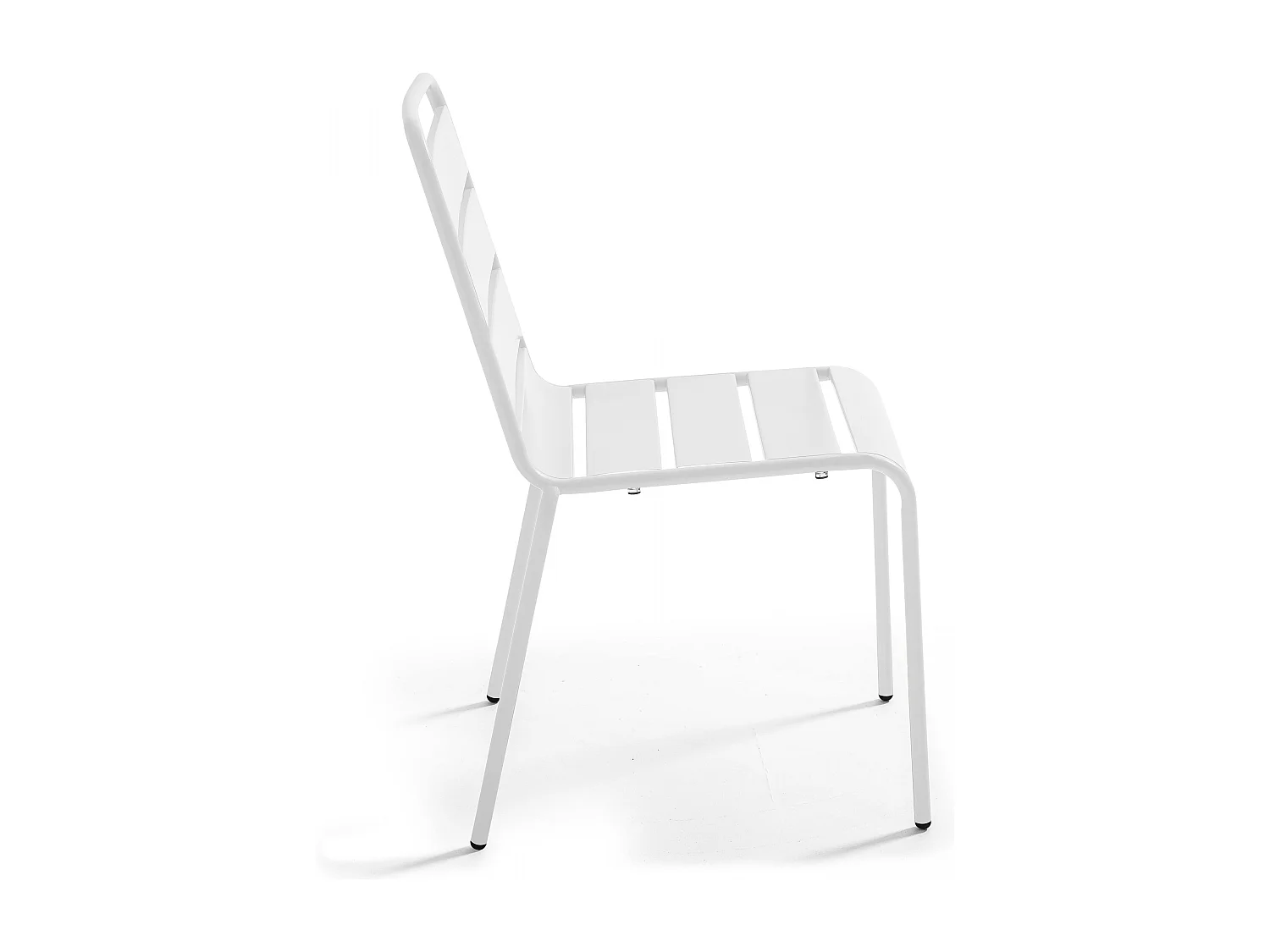 Ensemble table de jardin et 8 chaises en métal blanc - Palavas