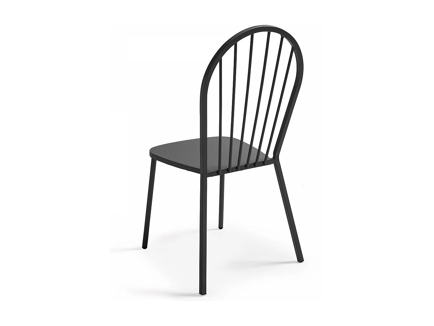 Ensemble table de jardin bistrot et 2 chaises en acier gris - Palavas