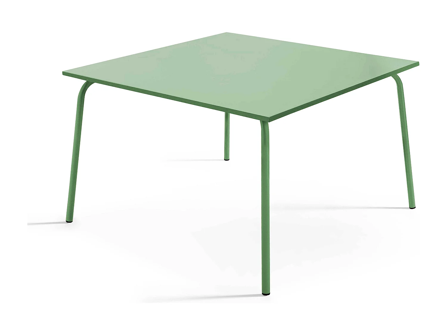Ensemble table de jardin et 8 chaises en métal vert cactus - Palavas