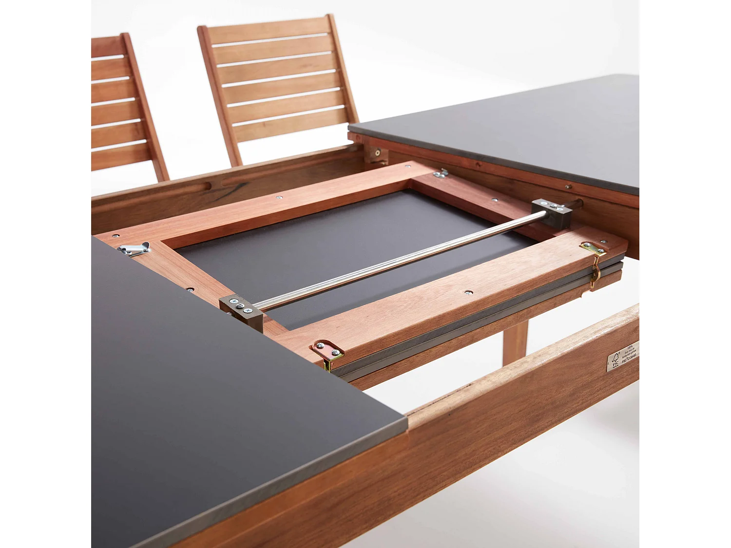 Ensemble table de jardin en eucalyptus extensible avec 8 assises