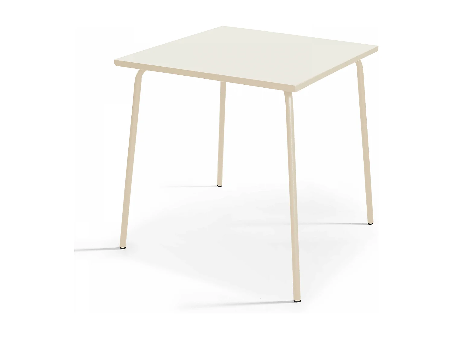 Ensemble table de jardin carrée et 2 chaises bistrot ivoire - Palavas